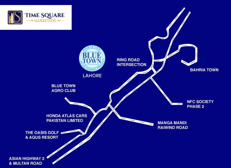Blue Town Sapphire Map