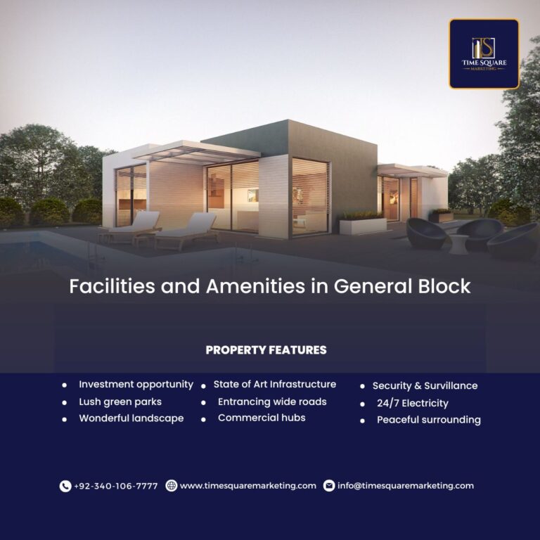 Facilities and Amenities in Blue World City General Block​