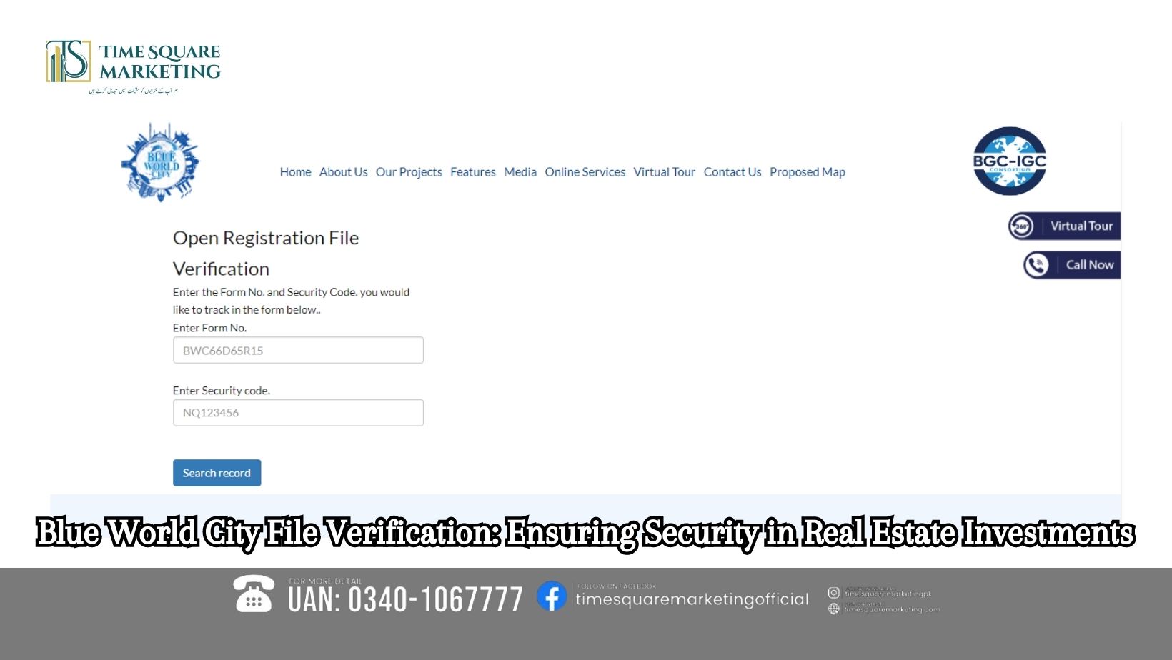 Blue World City File Verification Ensuring Security in Real Estate Investments