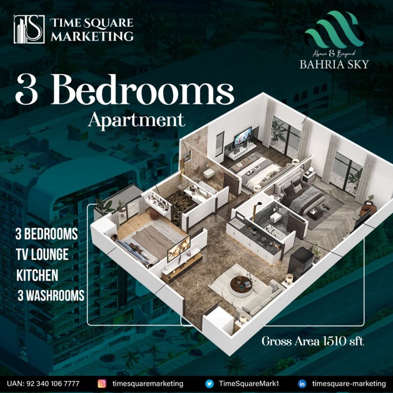 Bahria Sky Lahore 3 Bedroom Apartment