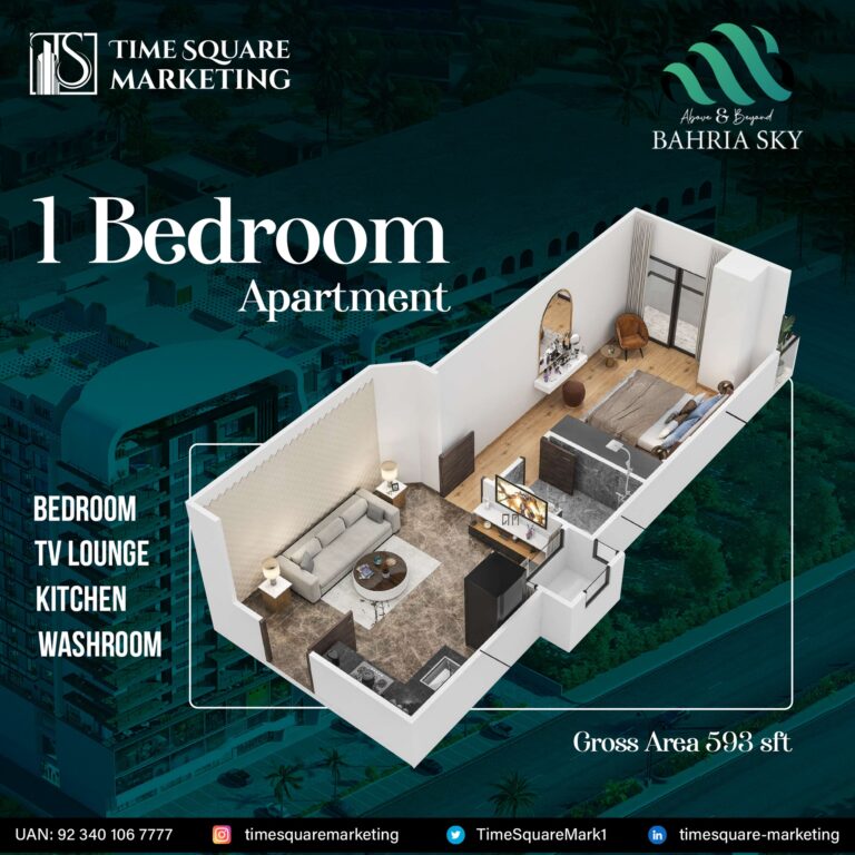 Bahria Sky Lahore 1 Bedroom Apartment