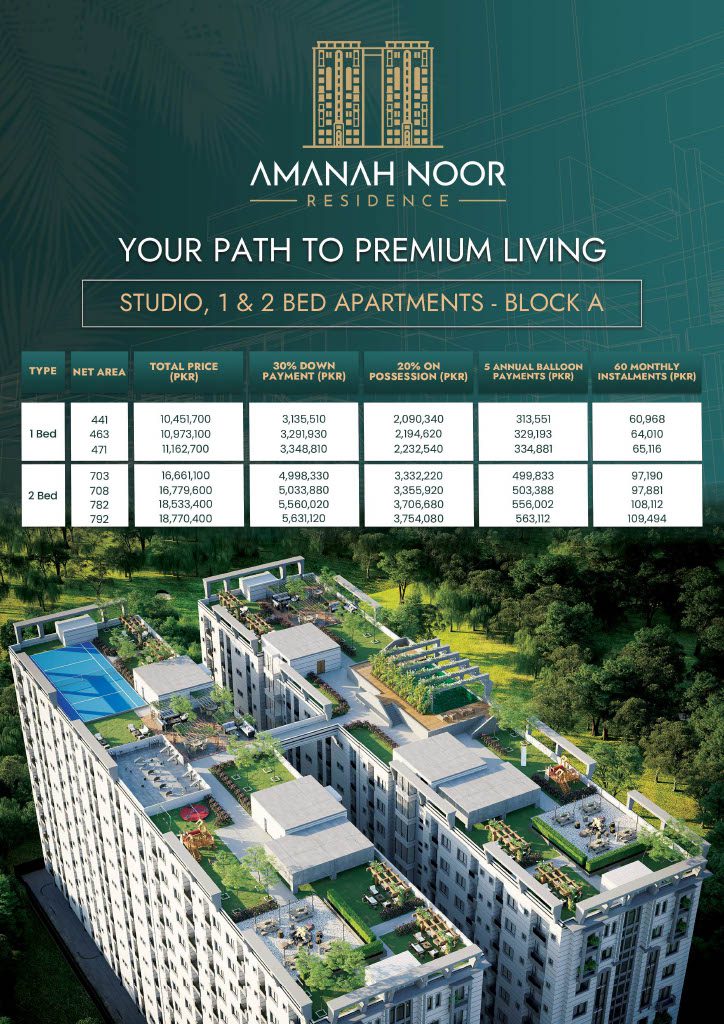 Amanah Noor Residence Payment Plan